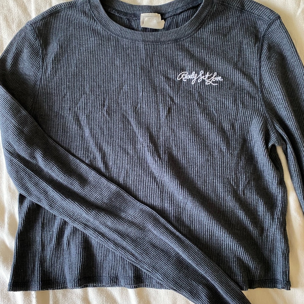 We the Free thermal long sleeve crop